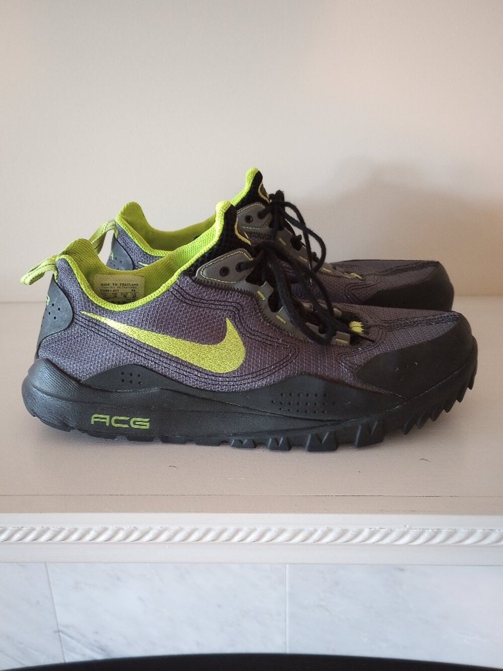 Nike ACG Wildedge Men's Hiking Shoes, Gray Green Black, 315951-071, Size 11